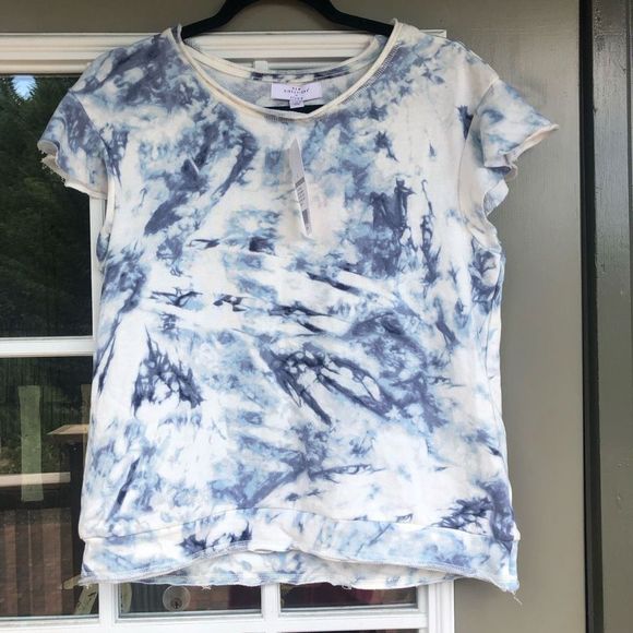 New Directions Studio NWT Tie Dye Blue Shirt size Large - Picture 2 of 8